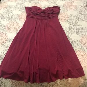 Raspberry strapless Laundry Dress
